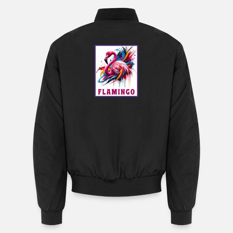 Graffiti Flamingo Explosion Unisex Bomber Jacket