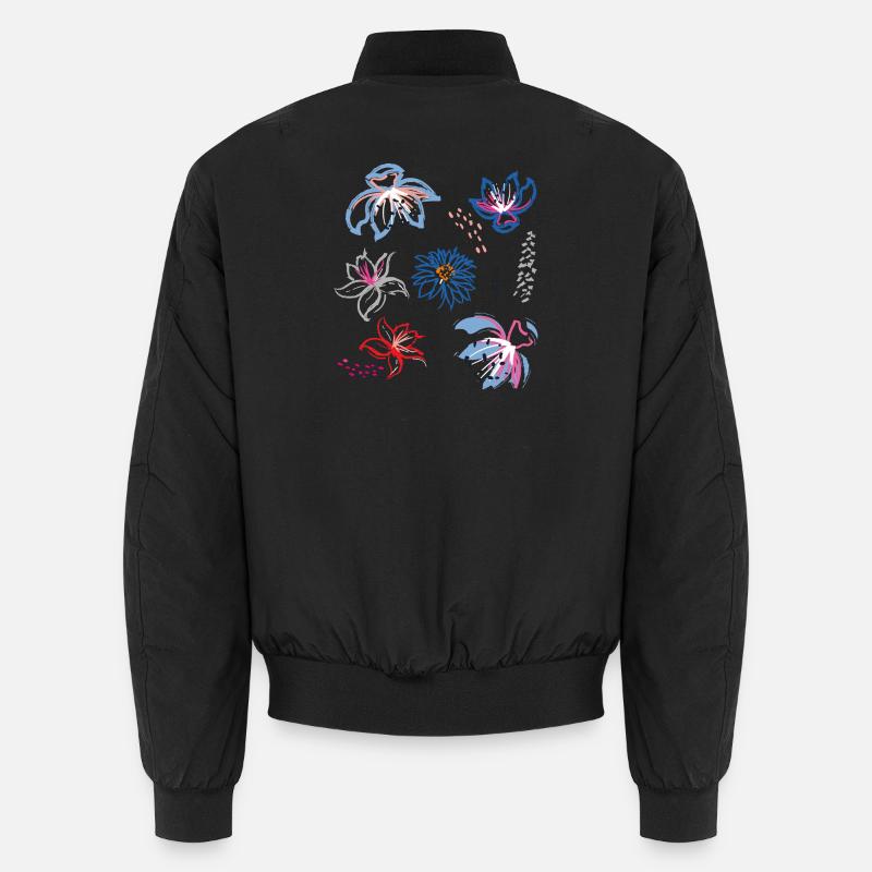 Floral ornament - Unisex Bomber Jacket - black