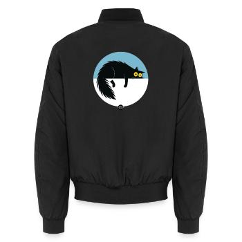 Lazy Surveillance Modus - Unisex Bomberjacke - Schwarz - Hinten - AI Model Male 185 light (185cm)