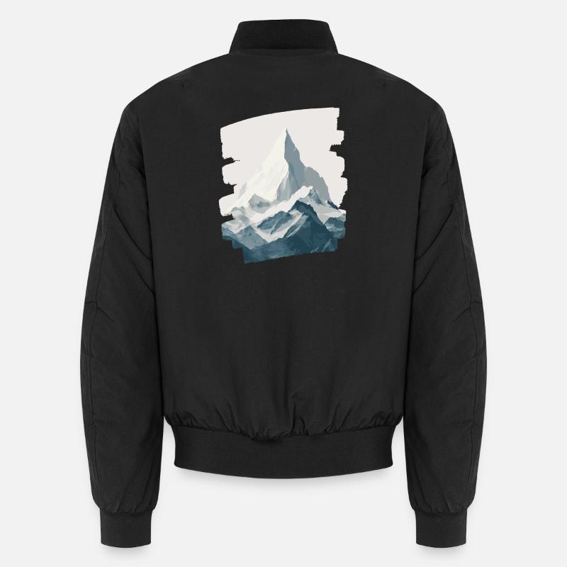 Berge Klettern Kletterer Wandern - Unisex Bomberjacke - Schwarz