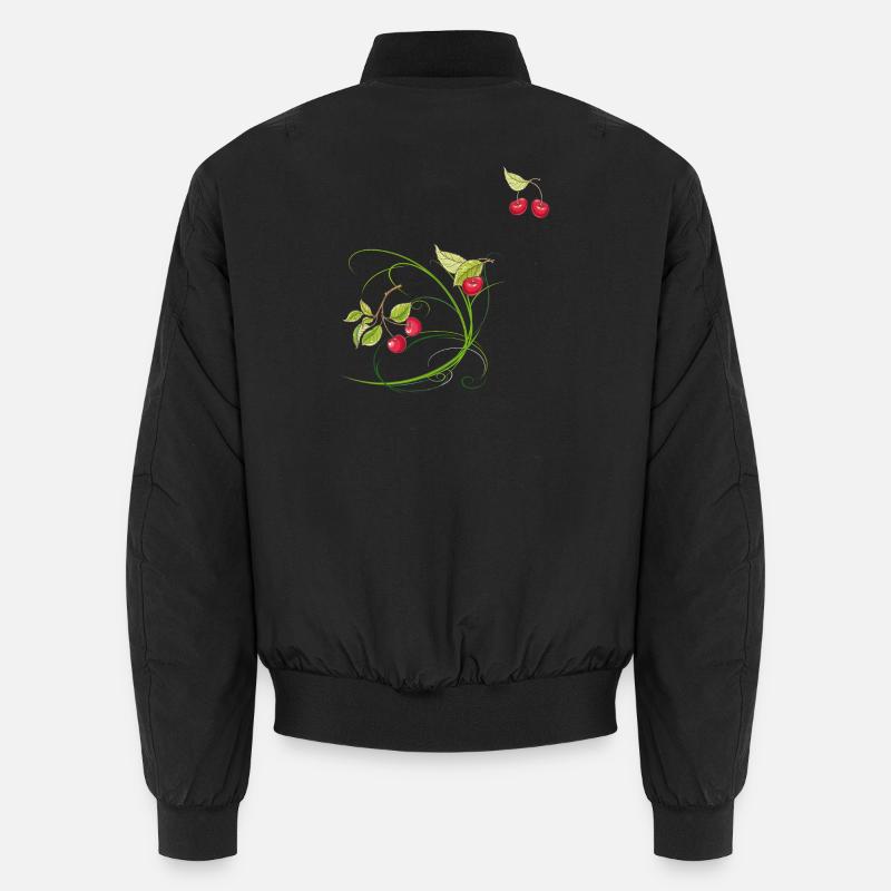 Kirschen - Unisex Bomberjacke - Schwarz