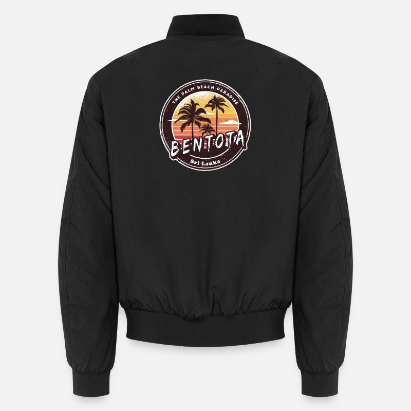 Bentota Beach Sri Lanka Palm Trees Design Unisex Bomber Jacket
