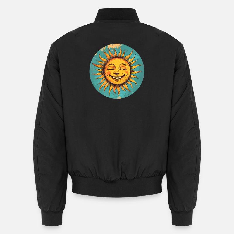 Sonne - Unisex Bomberjacke - Schwarz