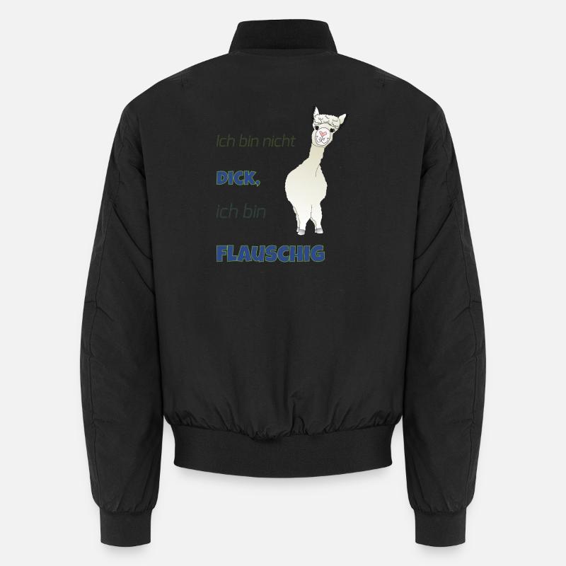 Ich bin nicht dick, ich bin flauschig! Unisex Bomberjacke