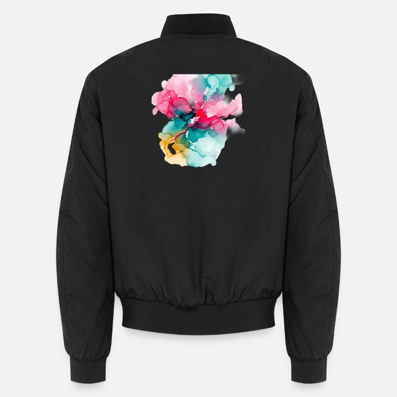 Bloom aquarelle abstraite : explosion de couleurs vives Bomber unisexe