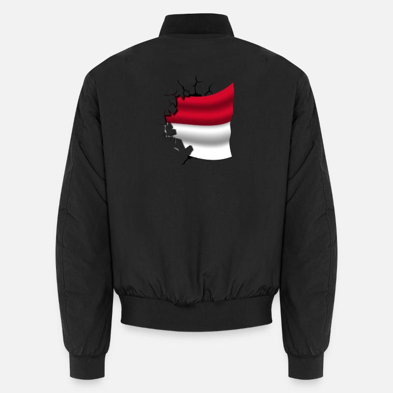 Drapeau de l’Indonésie - Indonésie - Drapeau cassé Bomber unisexe