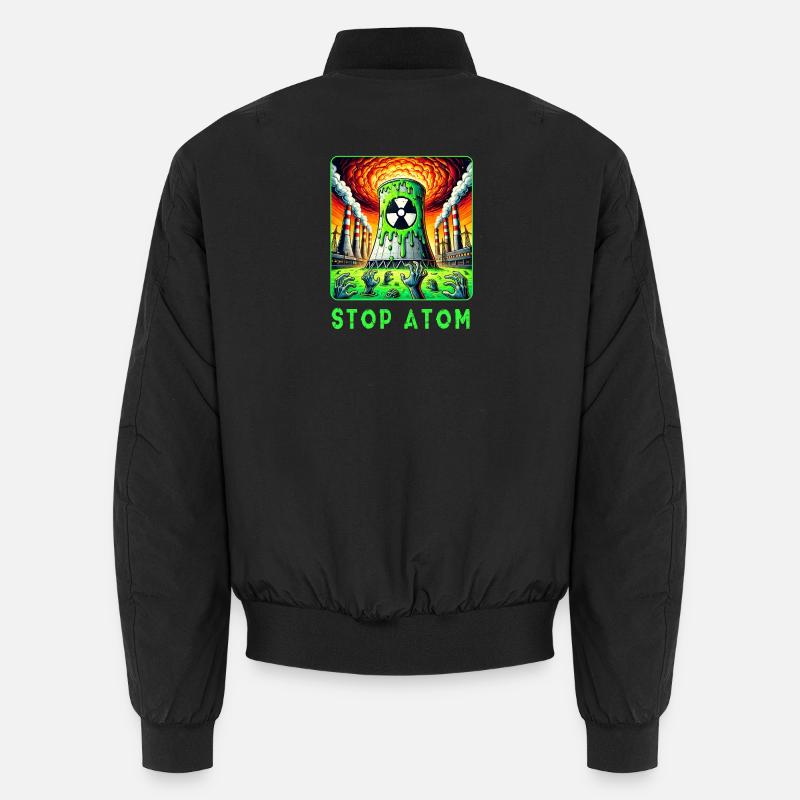 Stop Atom – Radioaktiver - Unisex Bomberjacke - Schwarz
