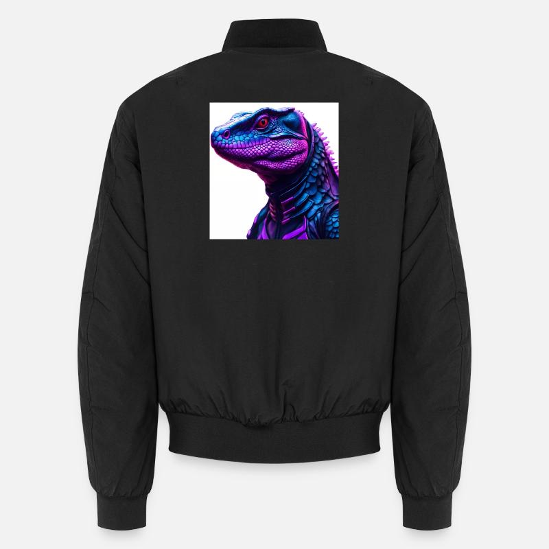Reptile dans le style de tatouage coloré Bomber unisexe