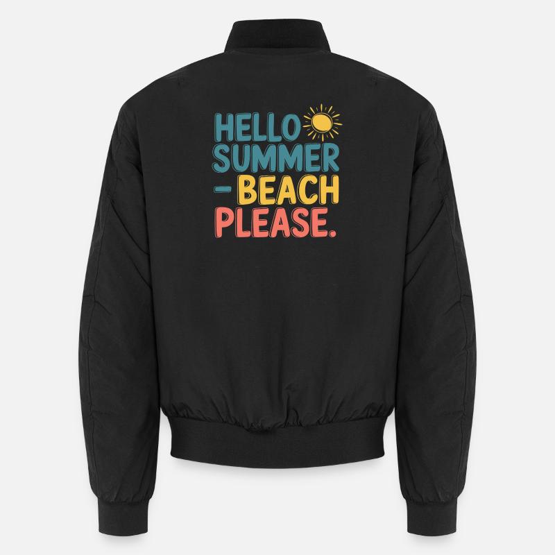 Hello Summer – Beach Please! - Bomber unisexe - noir