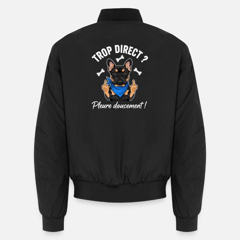 Bouledogue français cool - Bomber unisexe - noir