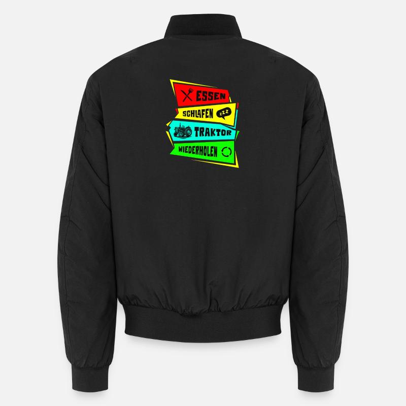 Eat Sleep Tractor Repeat Unisex Bomber Jacket