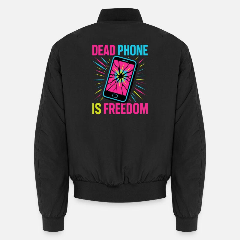 Dead Phone is Freedom Unisex Bomber Jacket