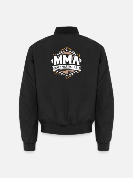 MMA Logo – Mixed Martial Arts Fighter Design - Unisex Bomberjacke - Schwarz
