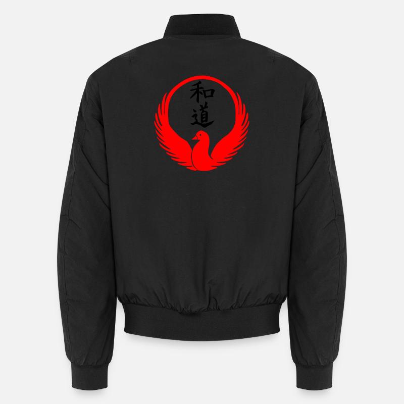 Emblème de la colombe du Wado-Ryu avec kanji noir Bomber unisexe