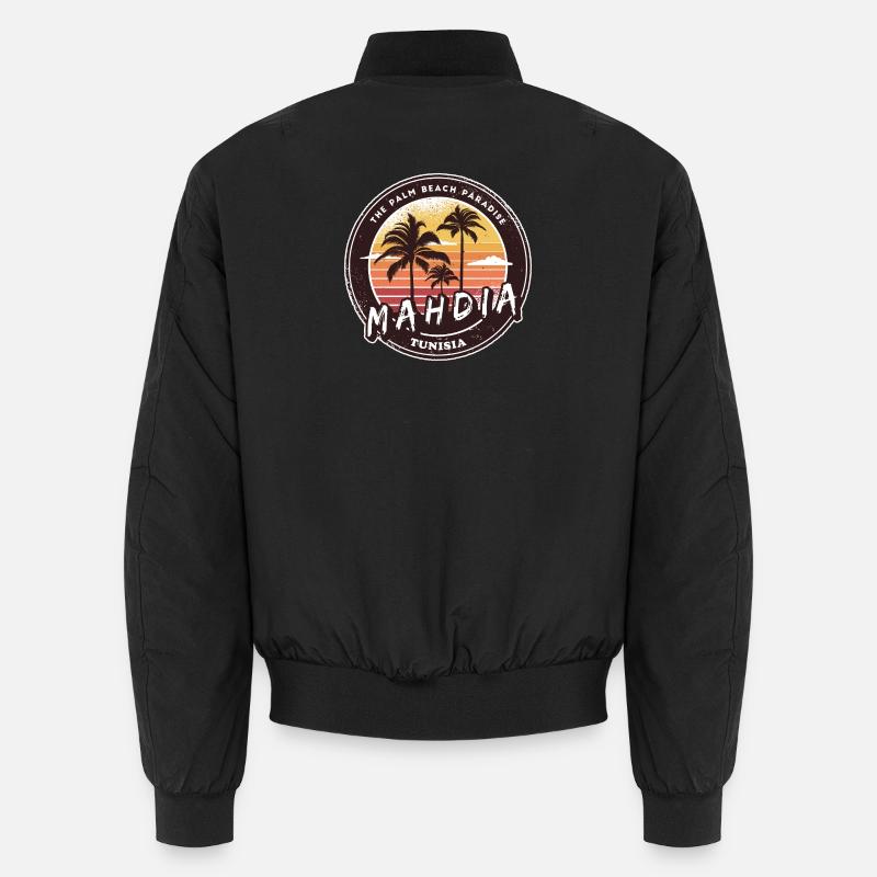 Mahdia Palm Trees Vintage Design Unisex Bomber Jacket