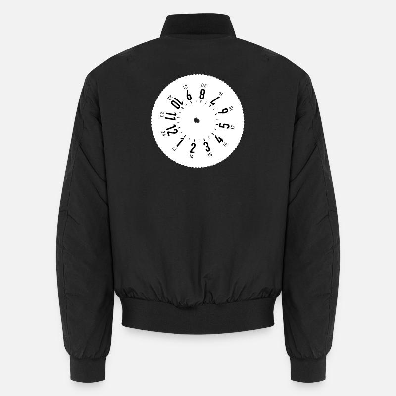 Tachygraphe 24h/24 et 7j/7 - Bomber unisexe - noir