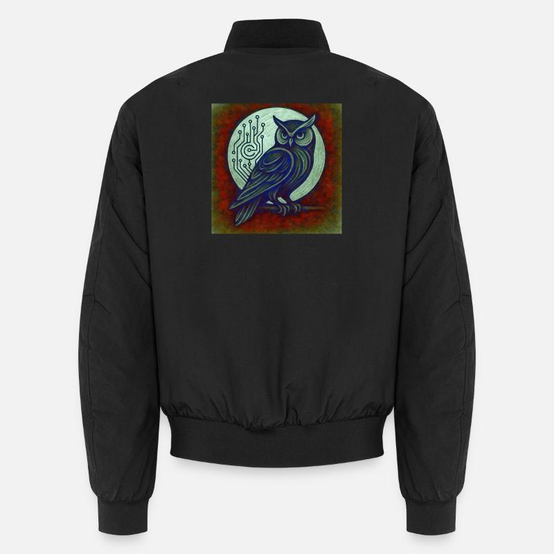 Dkital Owl - Unisex Bomber Jacket - black