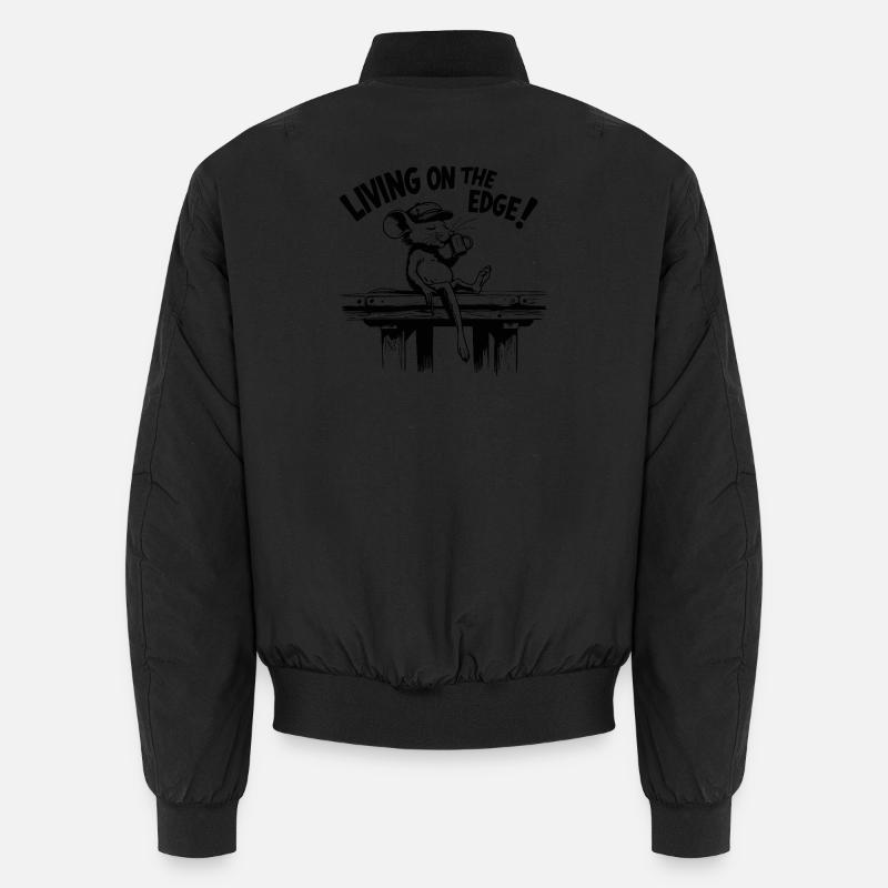 , die am Rande des Abgrunds lebt Unisex Bomberjacke