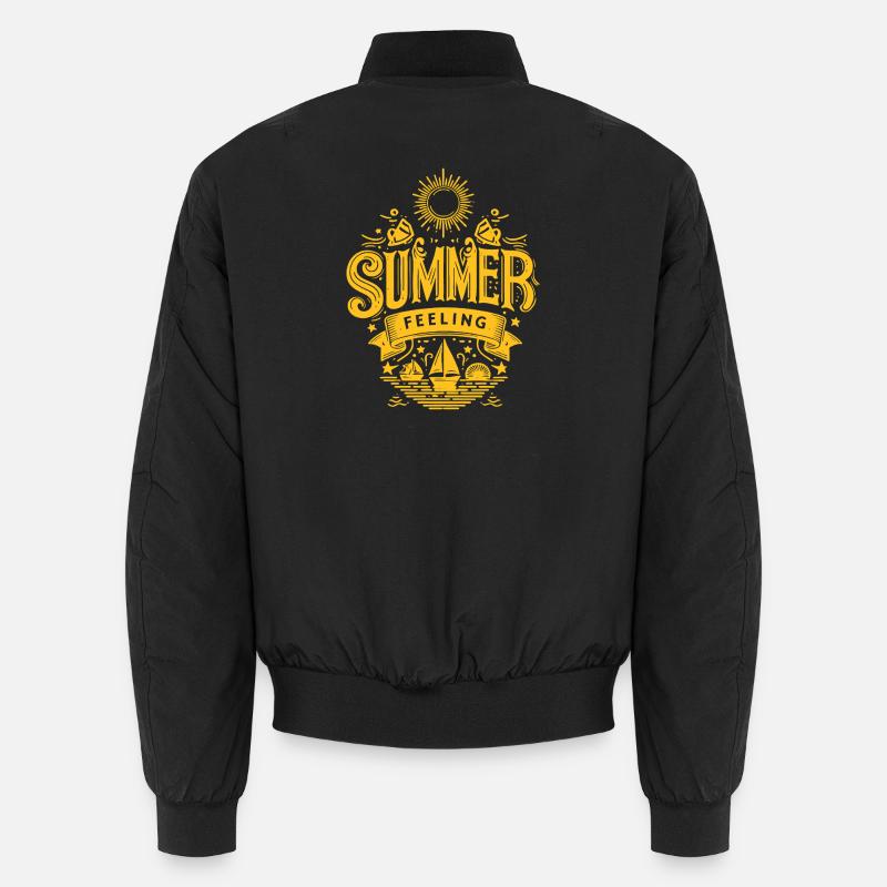 ÉTÉ Sensation jaune Graphique Bomber unisexe