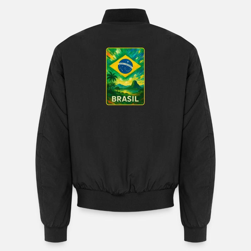 Brésil drapeaux aménagement paysager Bomber unisexe
