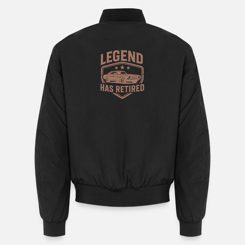 Legende hat Retro-Auto in den Ruhestand geschickt Unisex Bomberjacke