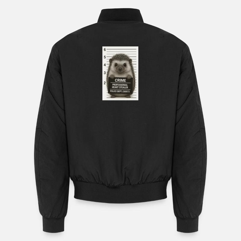 Criminal hedgehog - Unisex Bomber Jacket - black