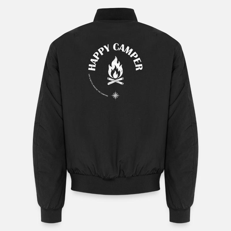 Campfire Flame Emblem Design Unisex Bomber Jacket