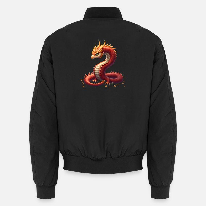 Der goldene Schlangendrache. Unisex Bomberjacke