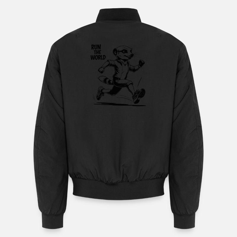 Meerkat, running - Unisex Bomber Jacket - black