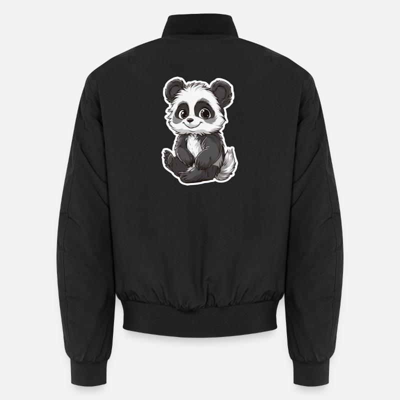 Cute Panda Bear Unisex Bomber Jacket