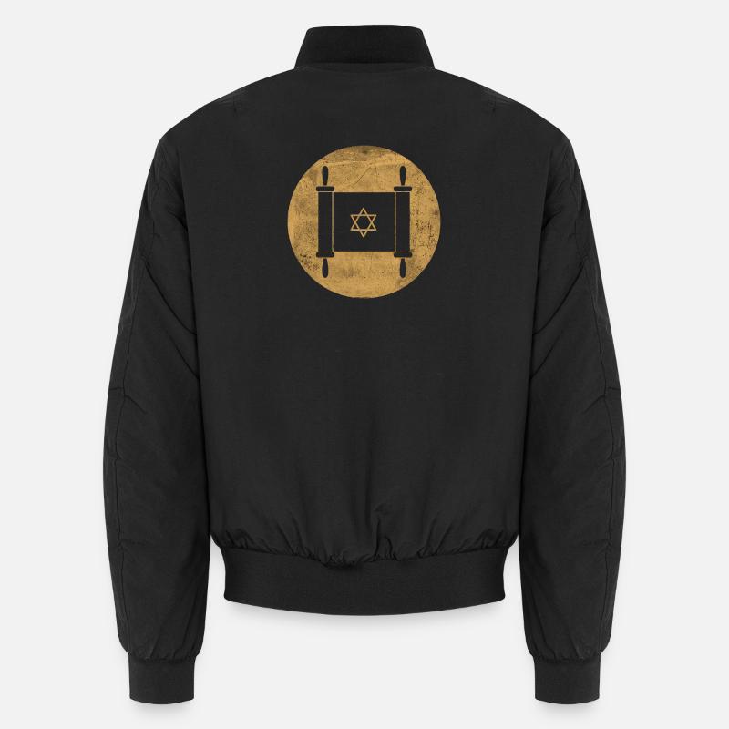 Torarolle im goldenen Kreis - Unisex Bomberjacke - Schwarz