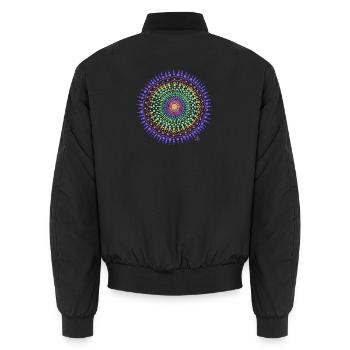 Mandala Energie - Unisex Bomberjacke - Schwarz - Hinten - AI Model Male 185 light (185cm)