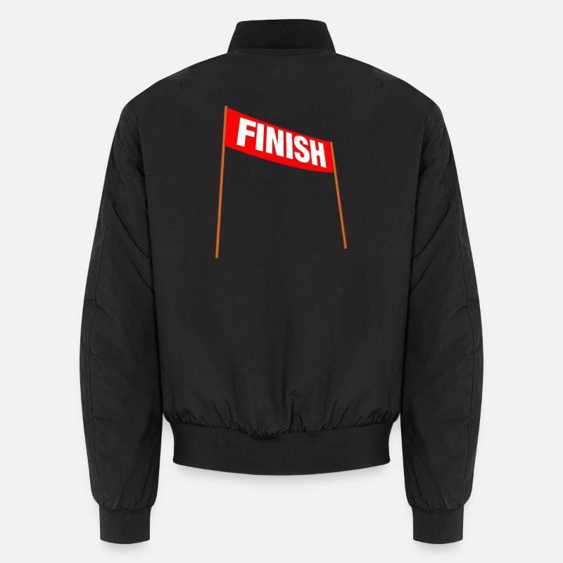 Bannière rouge avec FINITION – Vous avez réussi ! Bomber unisexe