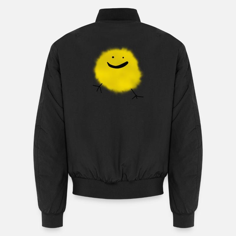 Chick Easter smile funny kids fluffy cute fan Unisex Bomber Jacket