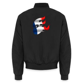 Flag of France - France - Ninja - Unisex Bomber Jacket - black - Back - AI Model Male 185 light (185cm)