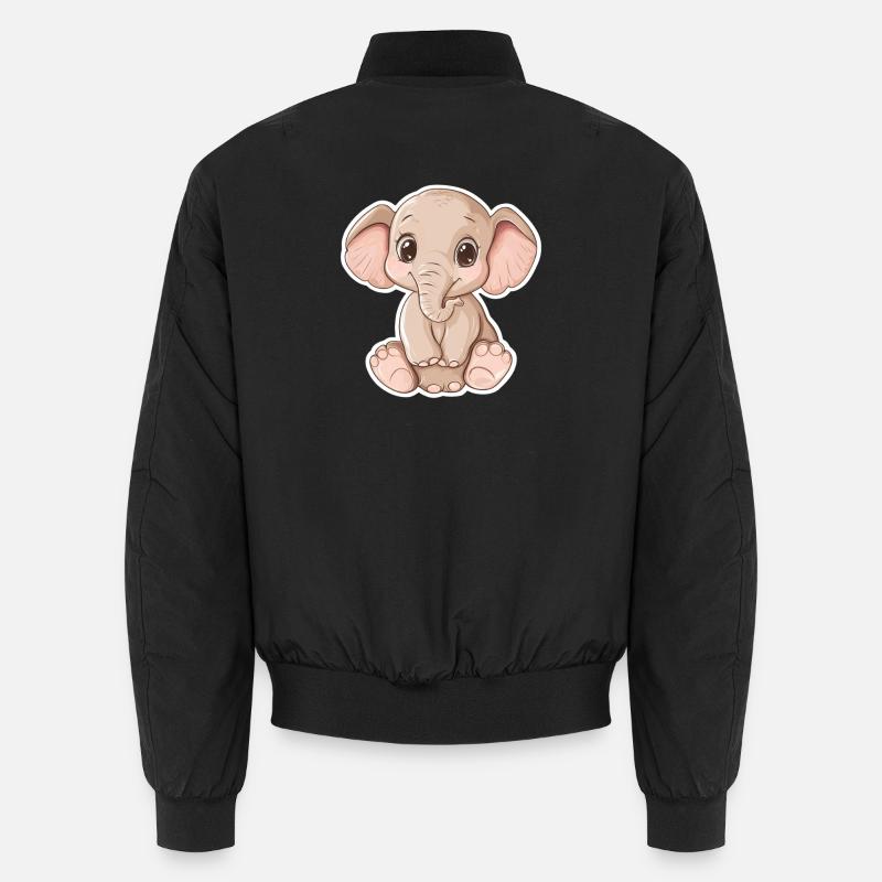 Elephant - Unisex Bomber Jacket - black