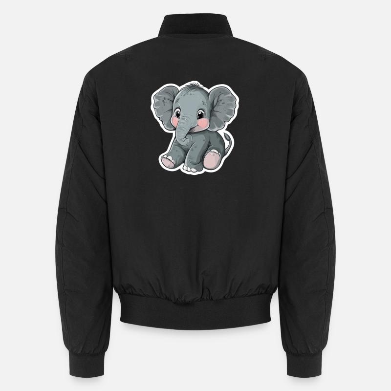 Elefant - Unisex Bomberjacke - Schwarz