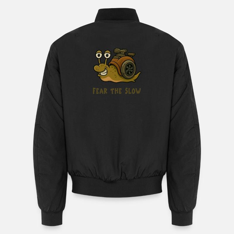 Angst vor der Langsamkeit - Schnecken Design Unisex Bomberjacke