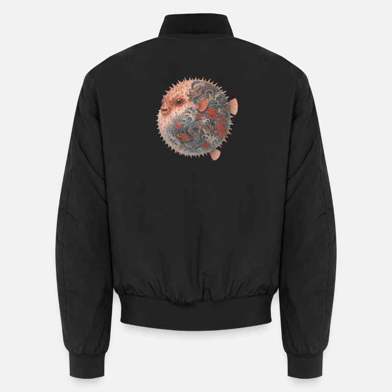 Yakuza Pufferfish – Calme sous pression - Bomber unisexe - noir