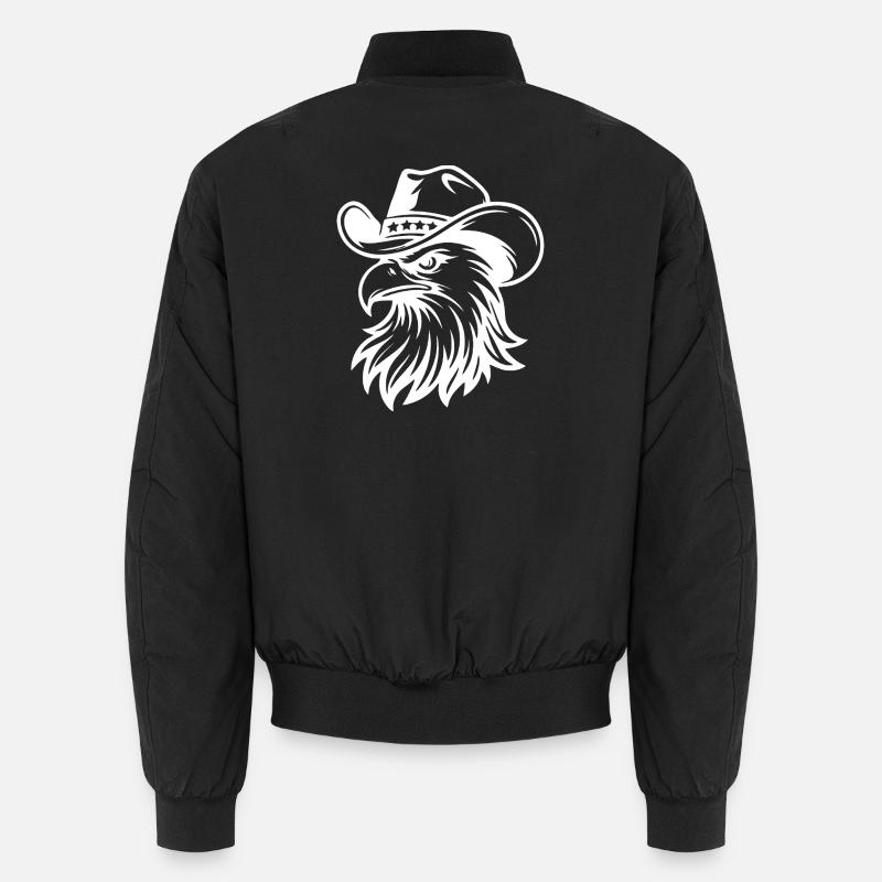 Patriotic Bald Eagle Illustration Unisex Bomber Jacket