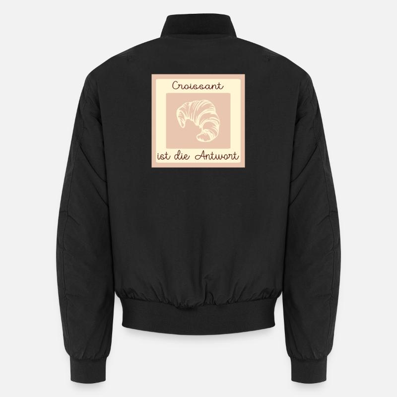 CROISSANT LIEBE ANTWORT - Unisex Bomberjacke - Schwarz