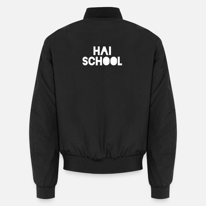Shark School - Unisex Bomber Jacket - black