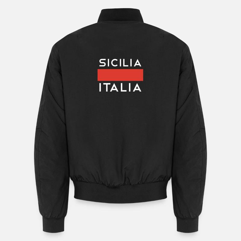 Sicily Pullover Hoodie - Unisex Bomber Jacket - black