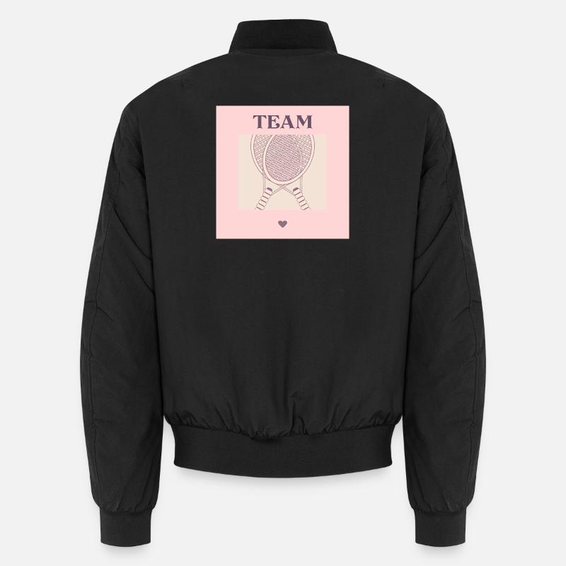 TEAM TENNIS HERZ - Unisex Bomberjacke - Schwarz