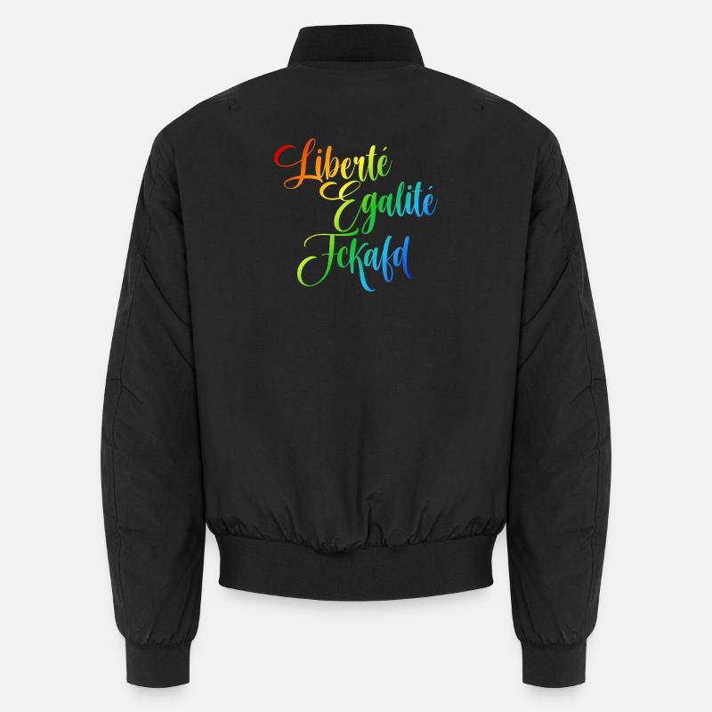 Regenbogen Liberté Égalité Fraternité Unisex Bomberjacke