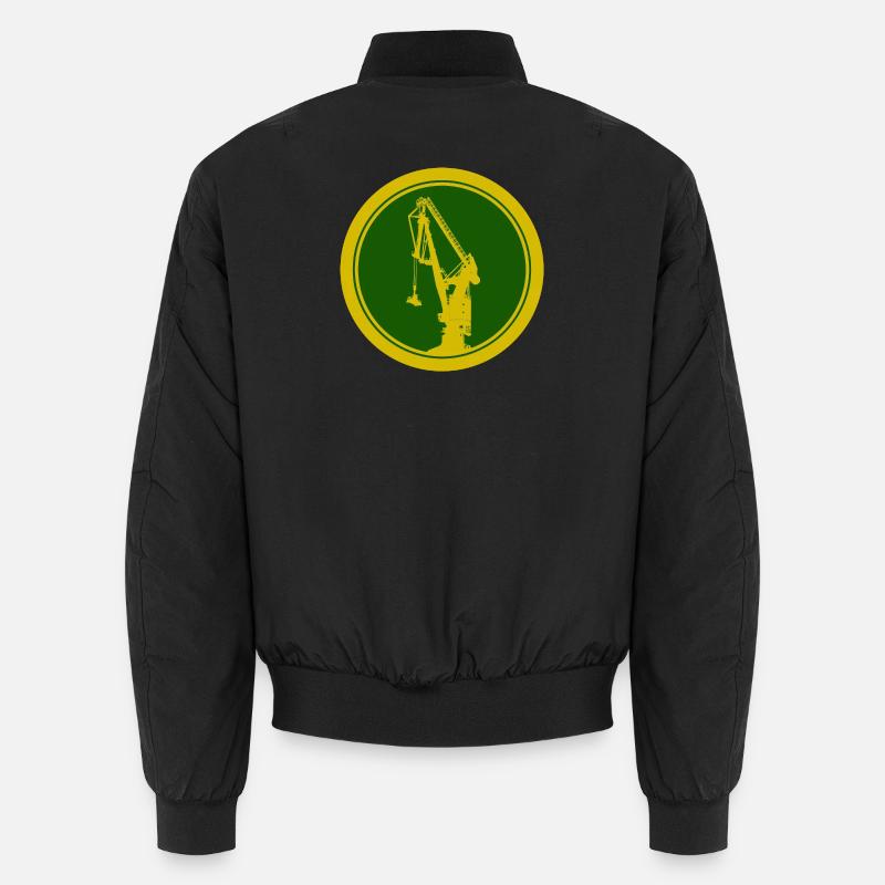 Harbour Crane Silhouette 02 Unisex Bomber Jacket