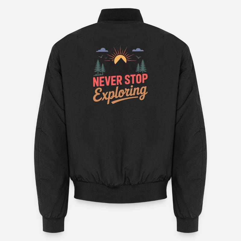 Mountains - Never Stop Exploring Unisex Bomber Jacket