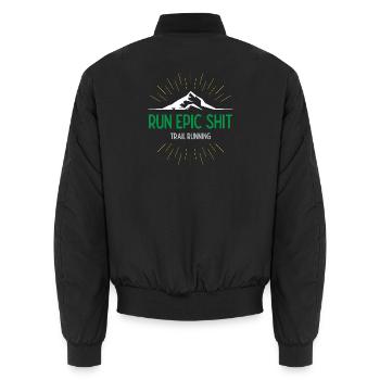 Run Epic Shit - Trailrunning - Unisex Bomberjacke - Schwarz - Hinten - AI Model Male 185 light (185cm)