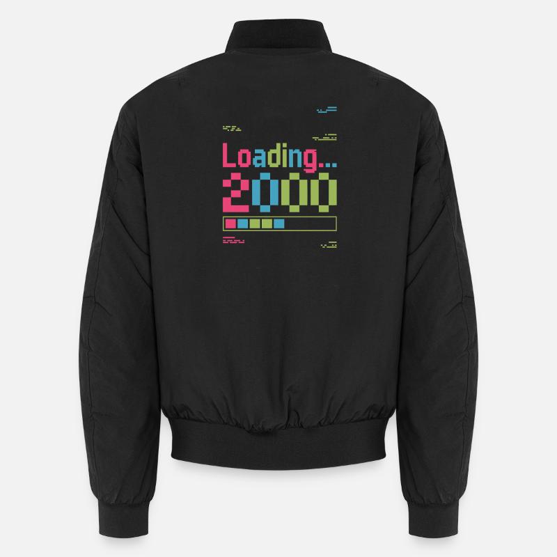 Pixel Retro Design Loading 2000 Unisex Bomberjacke