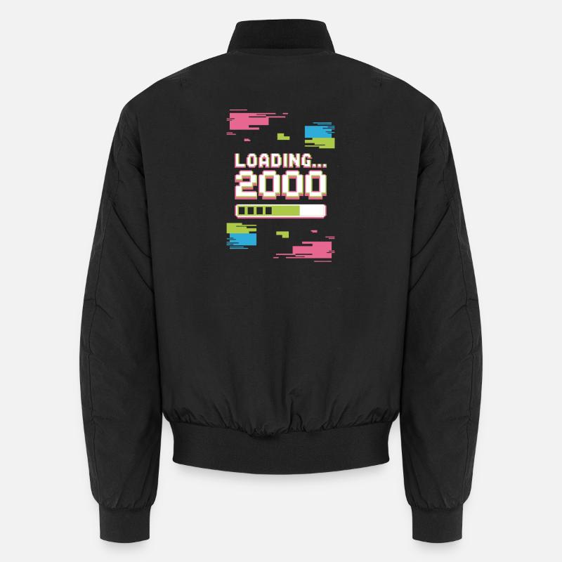 Retro Loading 2000 Pixel Unisex Bomberjacke